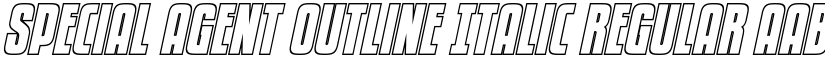 Special Agent Outline Italic Regular font