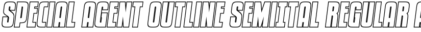 Special Agent Outline SemiItal Regular font