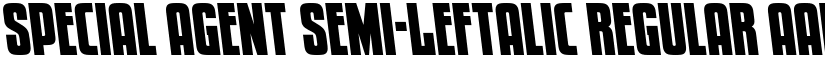 Special Agent Semi-Leftalic Regular font