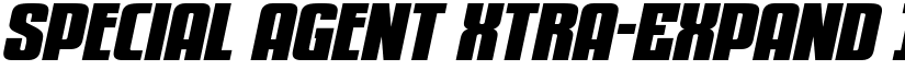 Special Agent Xtra-Expand Ital Regular font