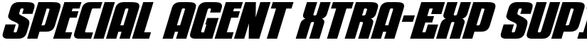 Special Agent Xtra-Exp SupItal Regular font