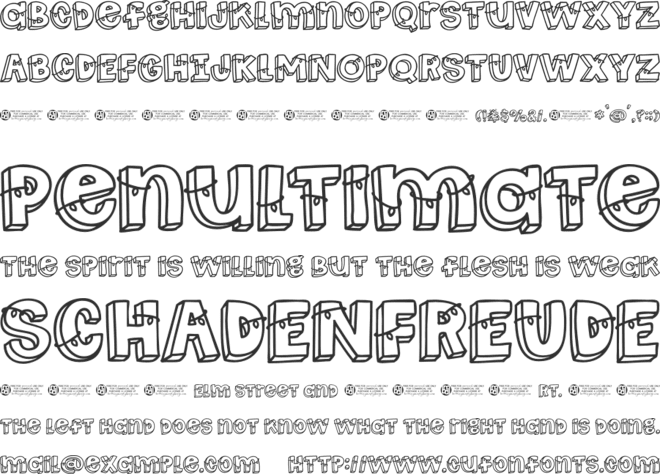 Christmas _ Tree _ Lights font preview