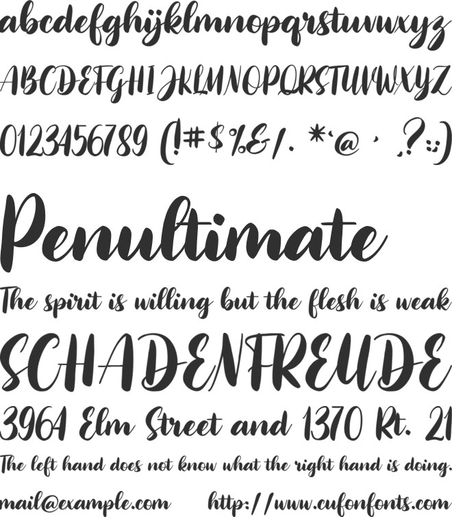 Beauty in the Stardust font preview