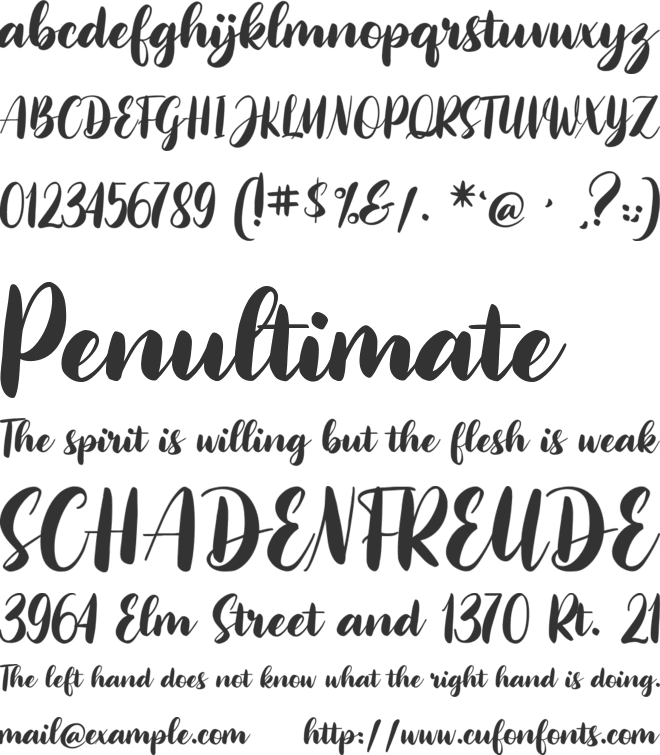 Beauty in the Stardust font preview