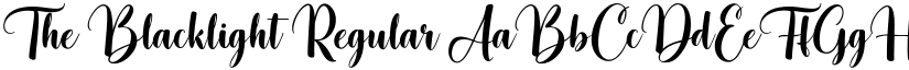 The Blacklight Regular font