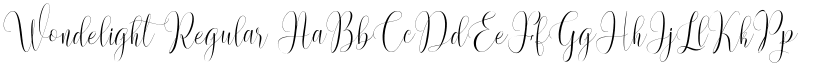 Wondelight Regular font