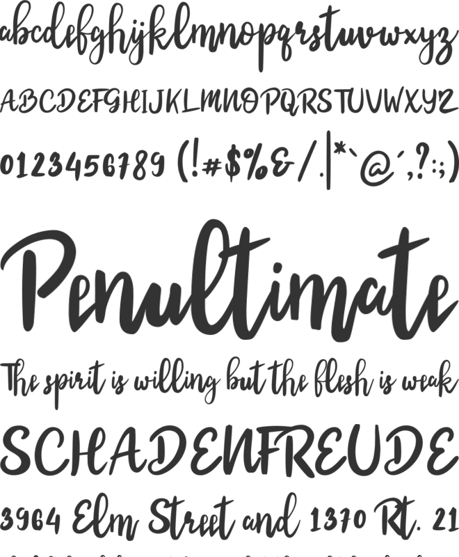 Smilicious font preview