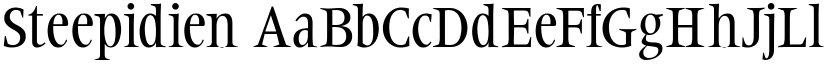 Steepidien font