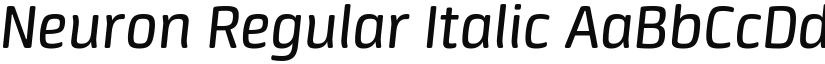 Neuron Regular Italic font