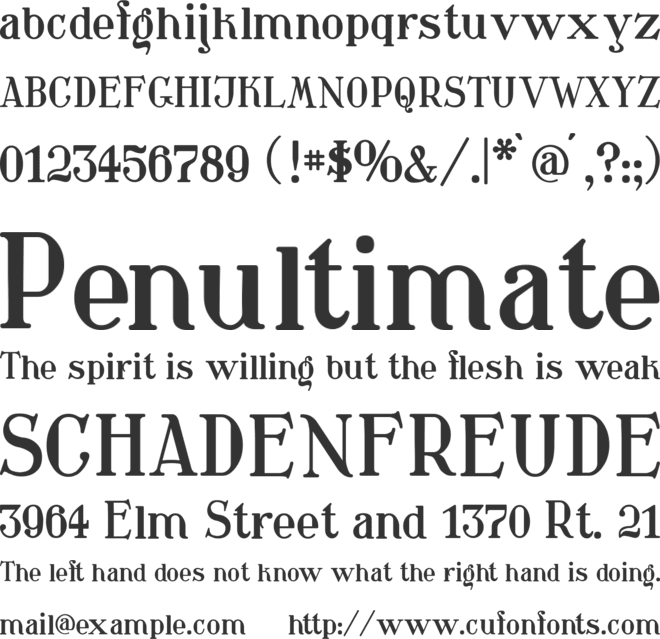 Waschkueche font preview