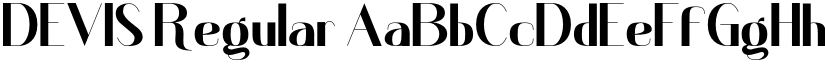 DEVIS Regular font