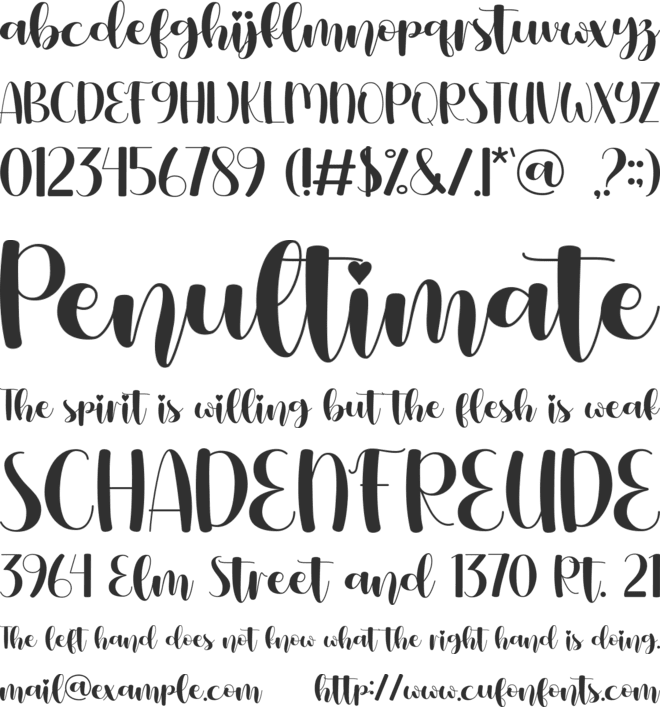 Finest Love font preview