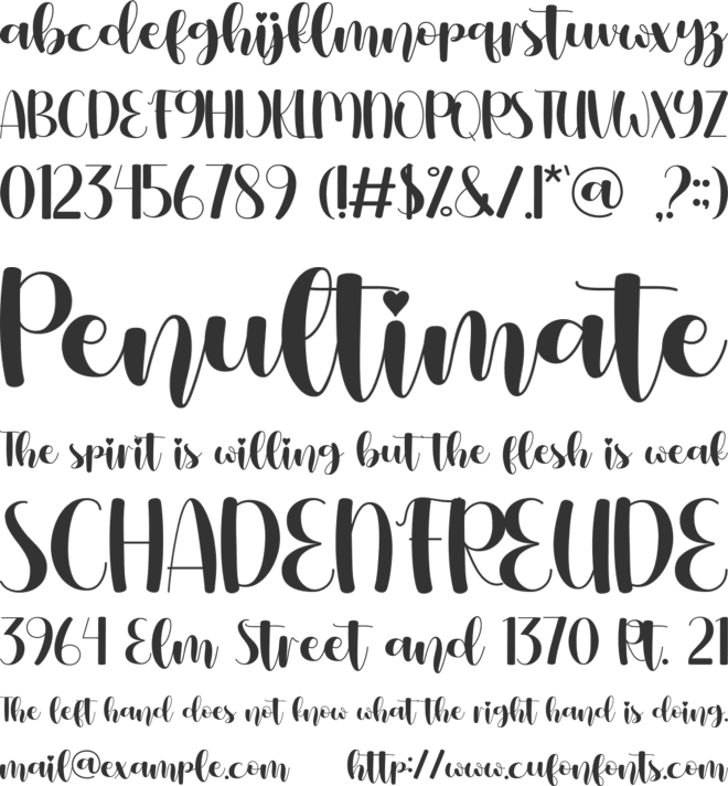 Finest Love font preview