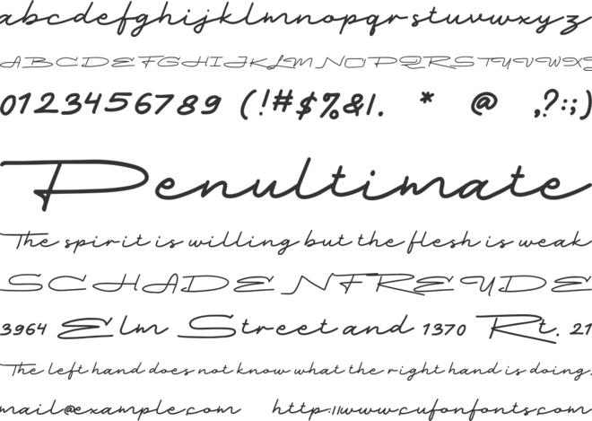 Yamet Kudasi font preview