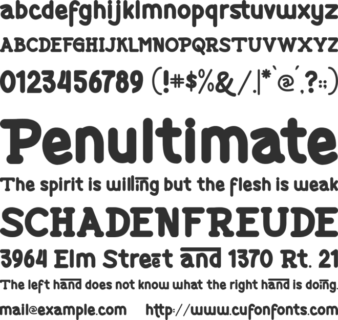 Squishy font preview