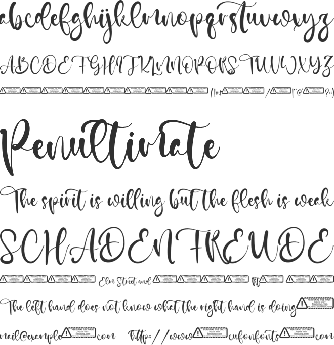 Sally Gates font preview