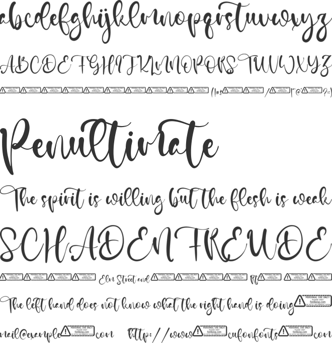 Sally Gates font preview