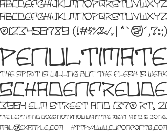 Crazy Clique font preview