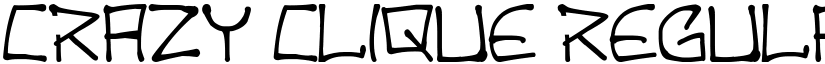 Crazy Clique Regular font