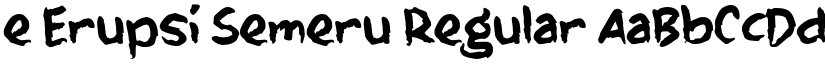 e Erupsi Semeru Regular font