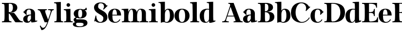 Raylig Semibold font
