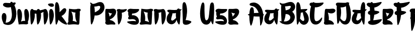 Jumiko Personal Use font