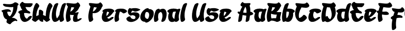 QEWUR Personal Use font