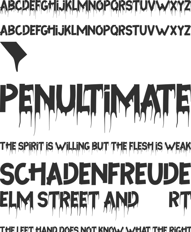 The Halloween font preview