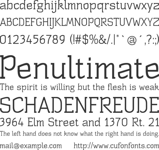 ST Substance font preview