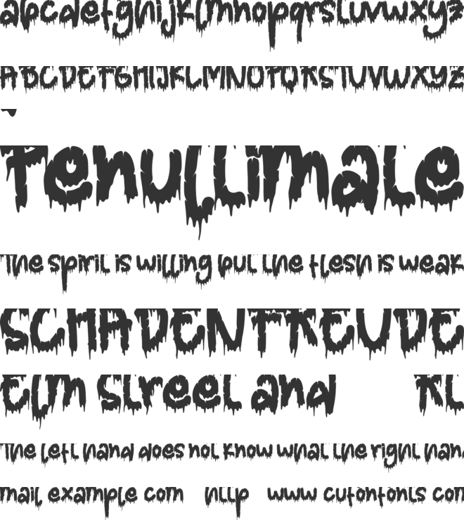 Blood Shadow font preview