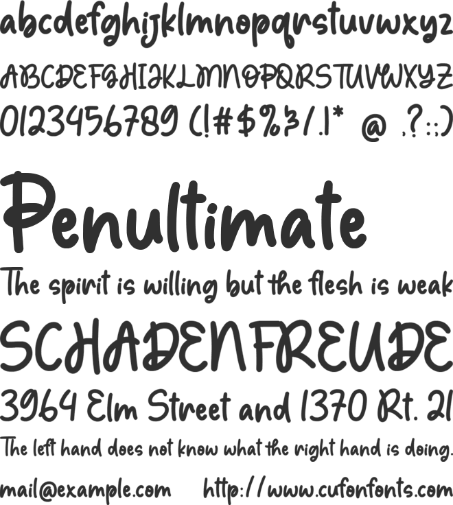Fruity Candy font preview