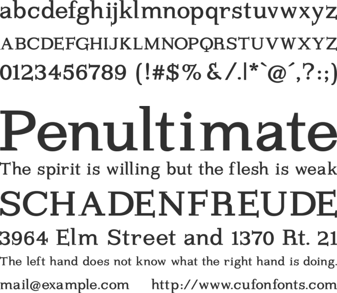 Kleins Forgotten Roman font preview