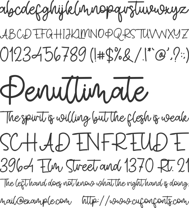 Simon Allice font preview