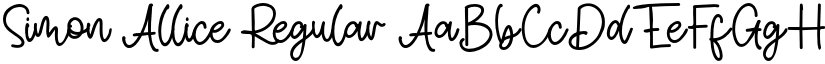 Simon Allice Regular font