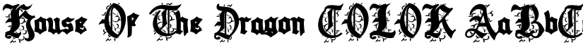 House Of The Dragon COLOR font