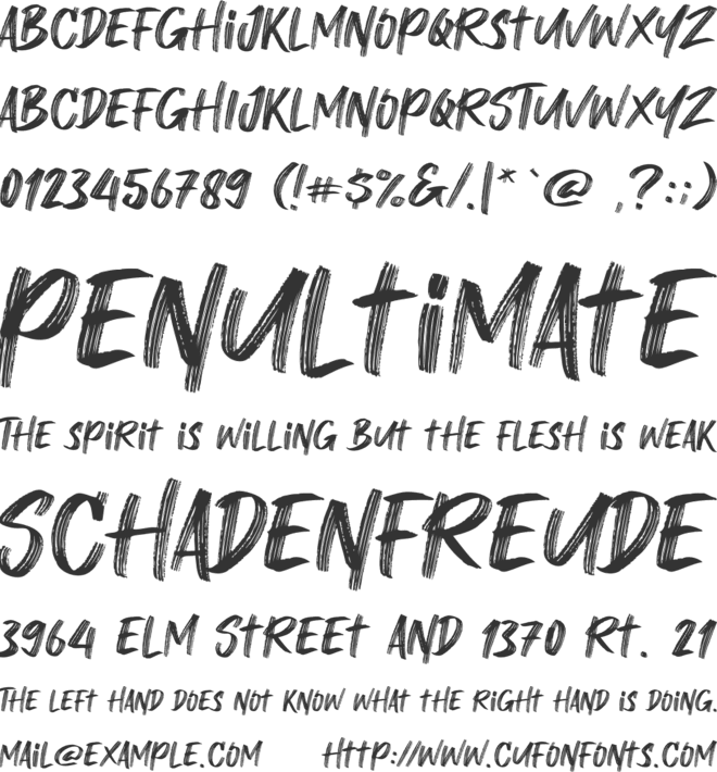 Binjay font preview