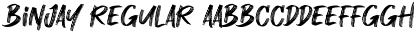 Binjay Regular font