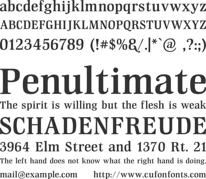 GM Hiptop font preview