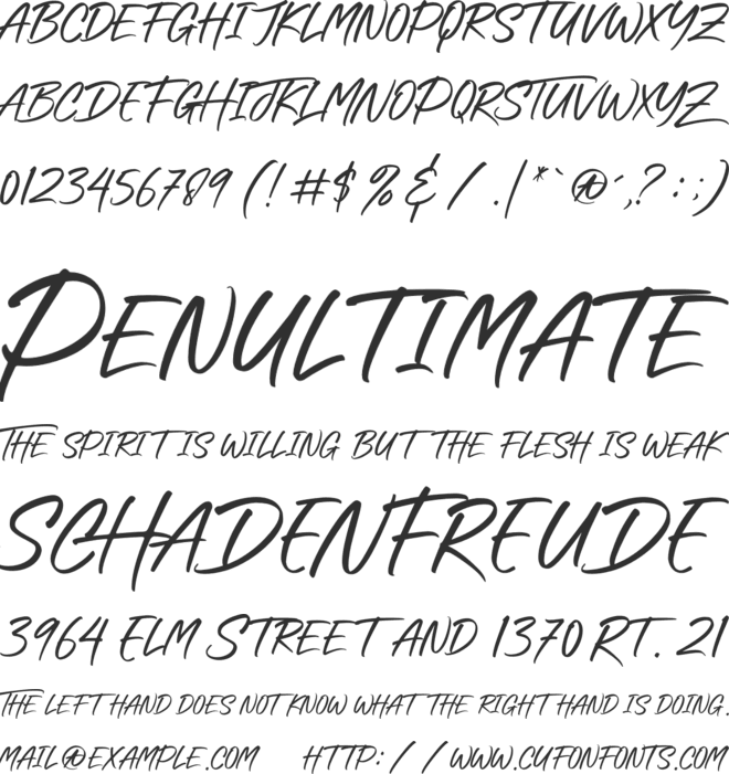 TINT SHADE - Personal Use font preview