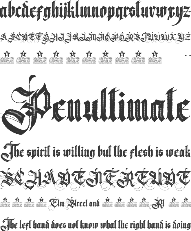 Magnific Chaos Personal Use font preview