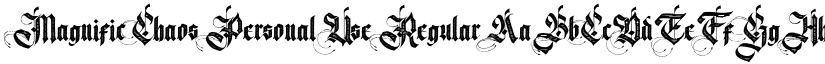 Magnific Chaos Personal Use Regular font