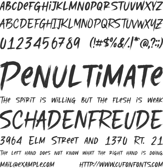 Moviecal font preview