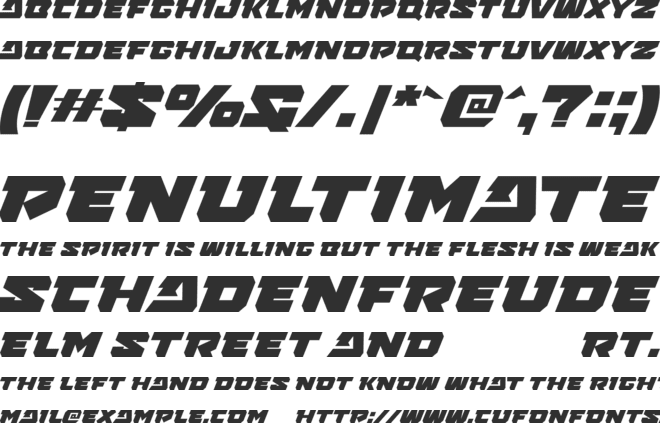 FORCE BATTLE font preview