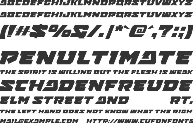 FORCE BATTLE font preview