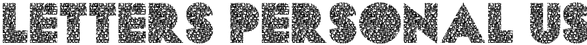 LETTERS PERSONAL USE Regular font