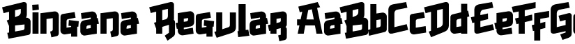 Bingana Regular font