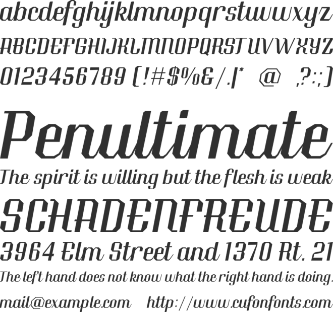Speed of Rice font preview