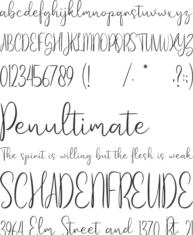 Warm Christmas font preview