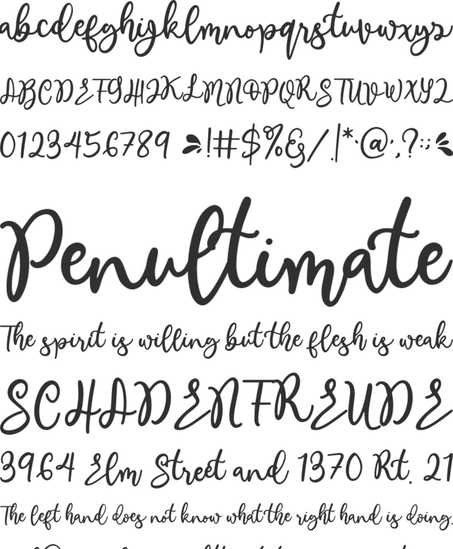 lesthary font preview