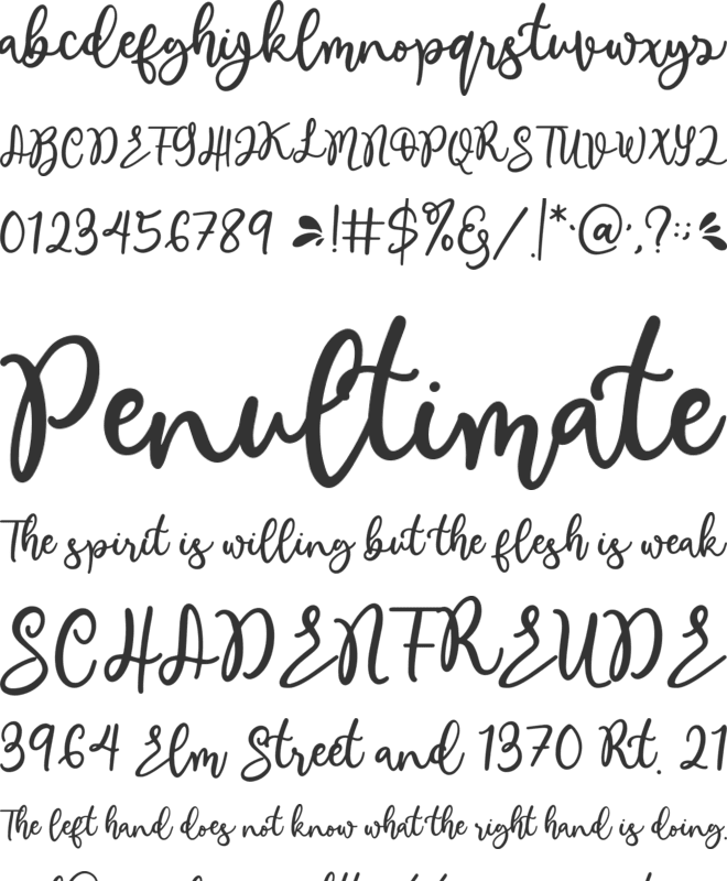 lesthary font preview